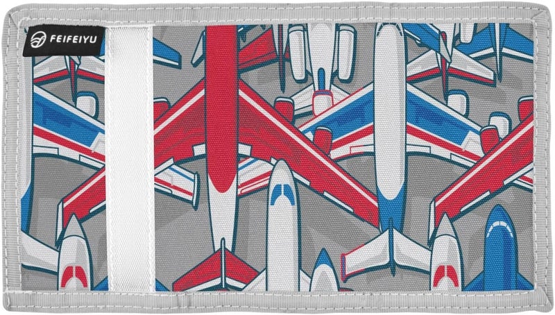 Krafig Airplanes Aircraft Kids Wallets for Boys Girls, Toddler Trifold Wallet for Boys, Novelty Wallet for Childrens, Coin Case Card Pocket for Teens Youth Teenager - Image 2